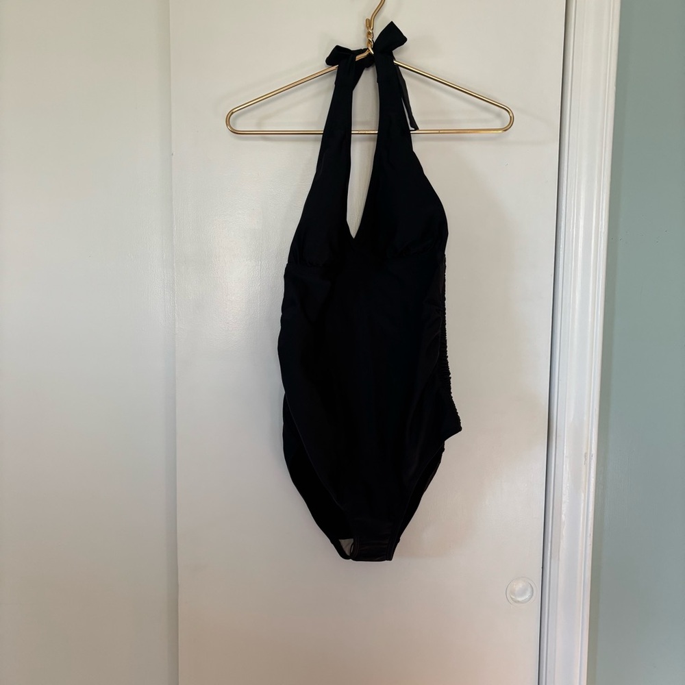 Stylish Beach Bump Maternity One Piece Swimsuit size medium